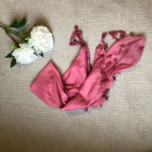 Pink Tassel Scarf from Spain!